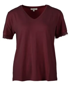Dames T-shirt bordeaux