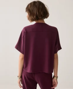 Dames T-shirt bordeaux