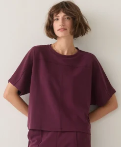 Dames T-shirt bordeaux