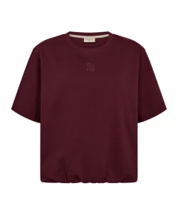 Dames T-shirt bordeaux