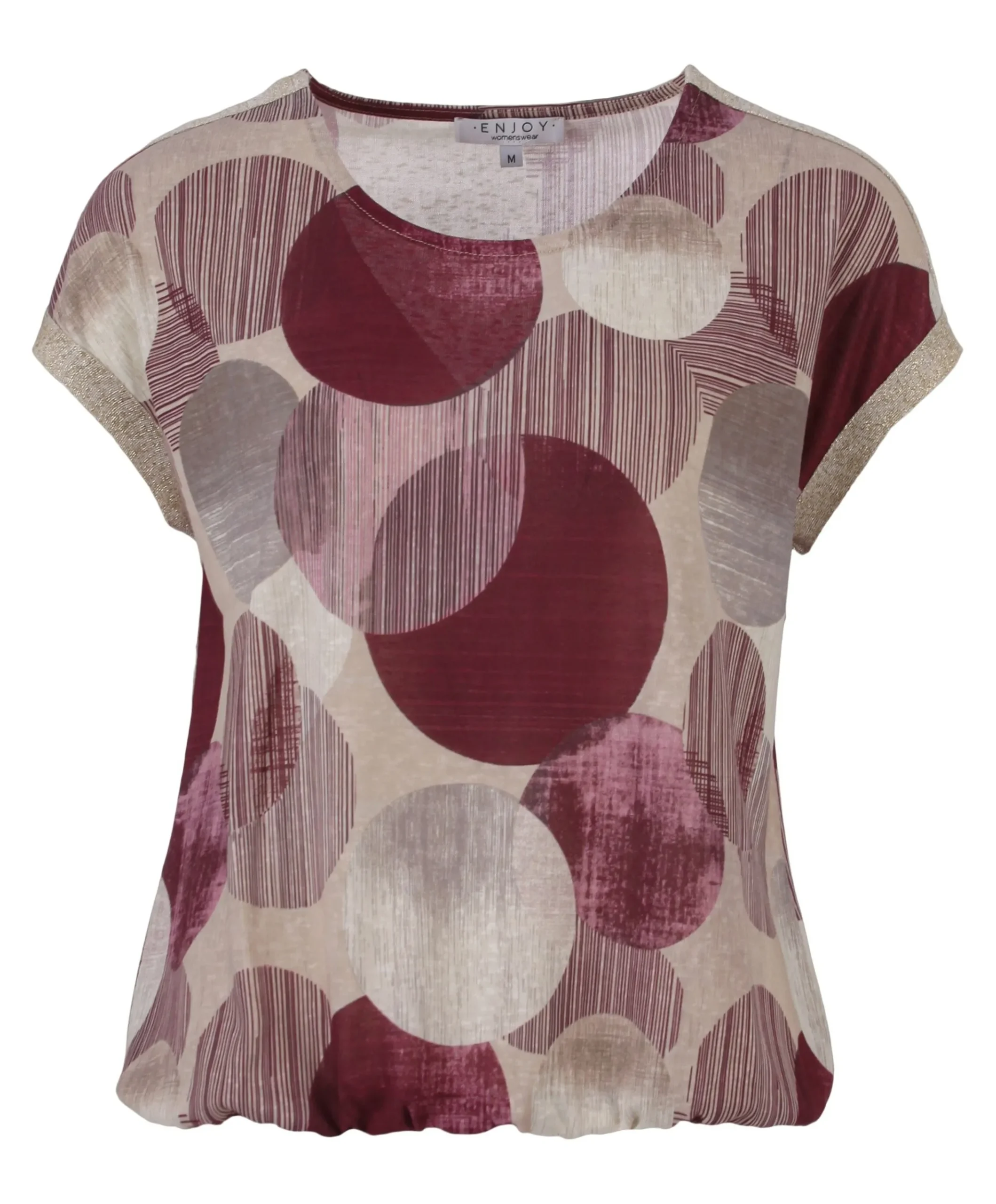 Dames T-shirt bordeaux