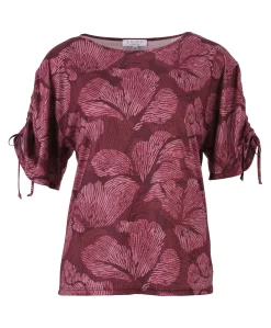 Dames T-shirt bordeaux