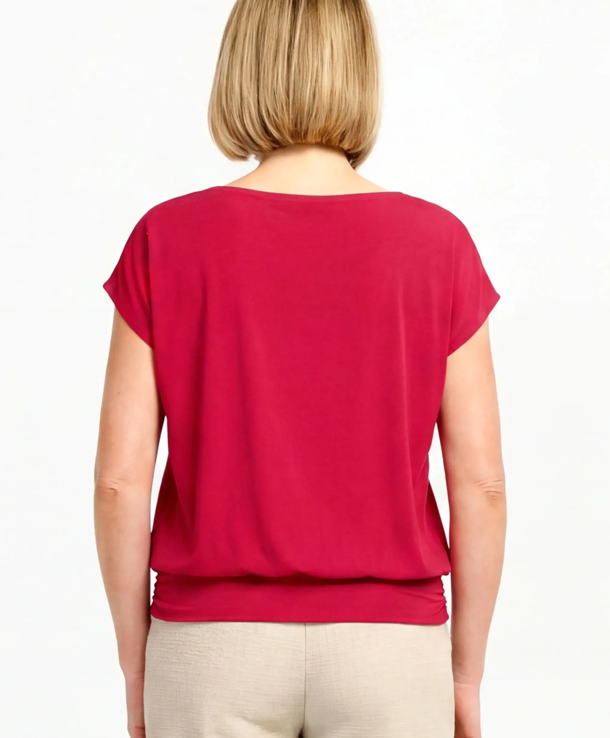 Dames T-shirt bordeaux