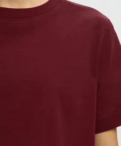 Dames T-shirt bordeaux