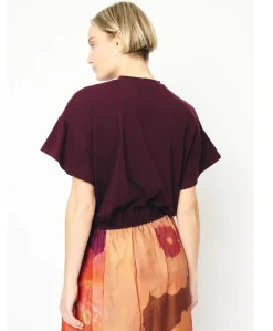 Dames T-shirt bordeaux