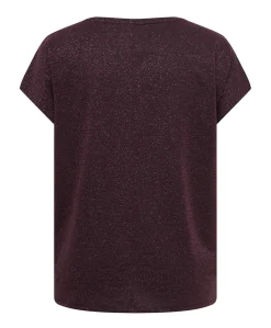 Dames T-shirt bordeaux