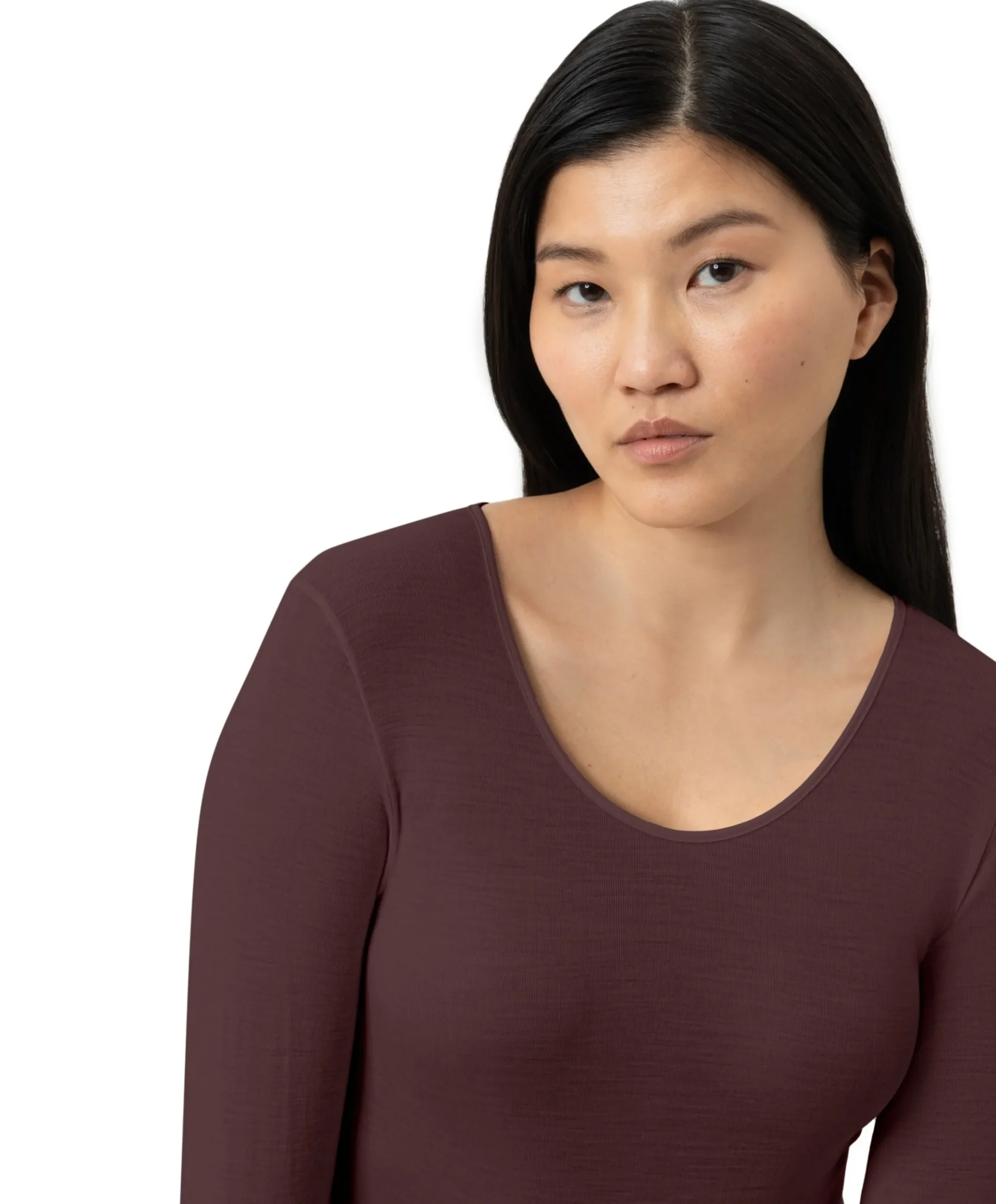 Dames T-shirt bordeaux