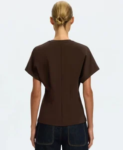 Dames T-shirt bruin