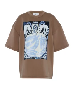 Dames T-shirt bruin