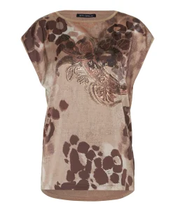 Dames T-shirt bruin