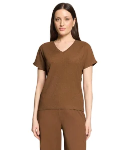 Dames T-shirt bruin