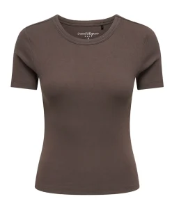 Dames T-shirt bruin