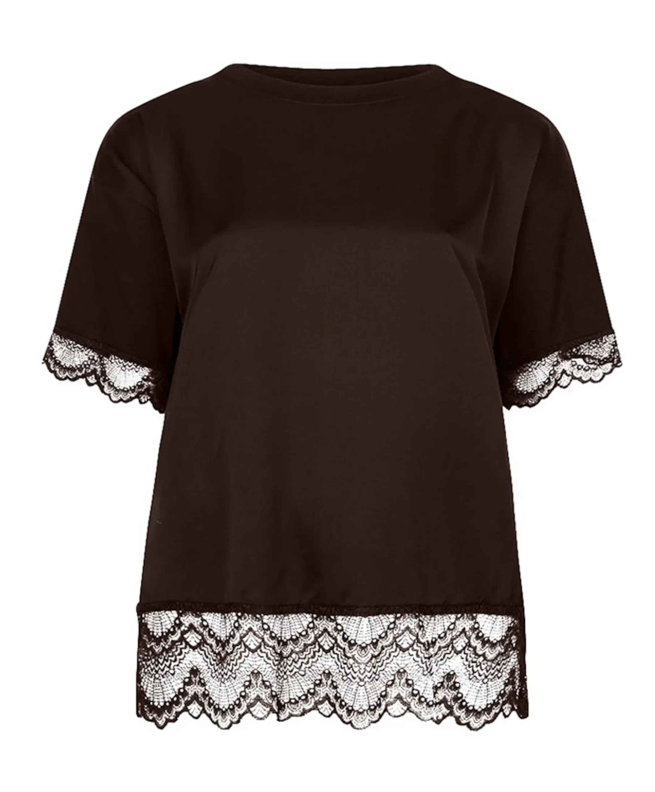 Dames T-shirt bruin