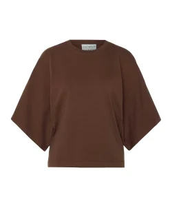 Dames T-shirt bruin