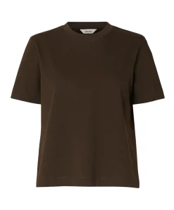 Dames T-shirt bruin