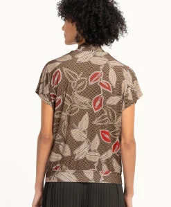 Dames T-shirt bruin