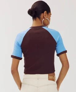 Dames T-shirt bruin