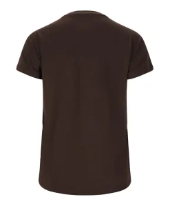 Dames t-shirt bruin