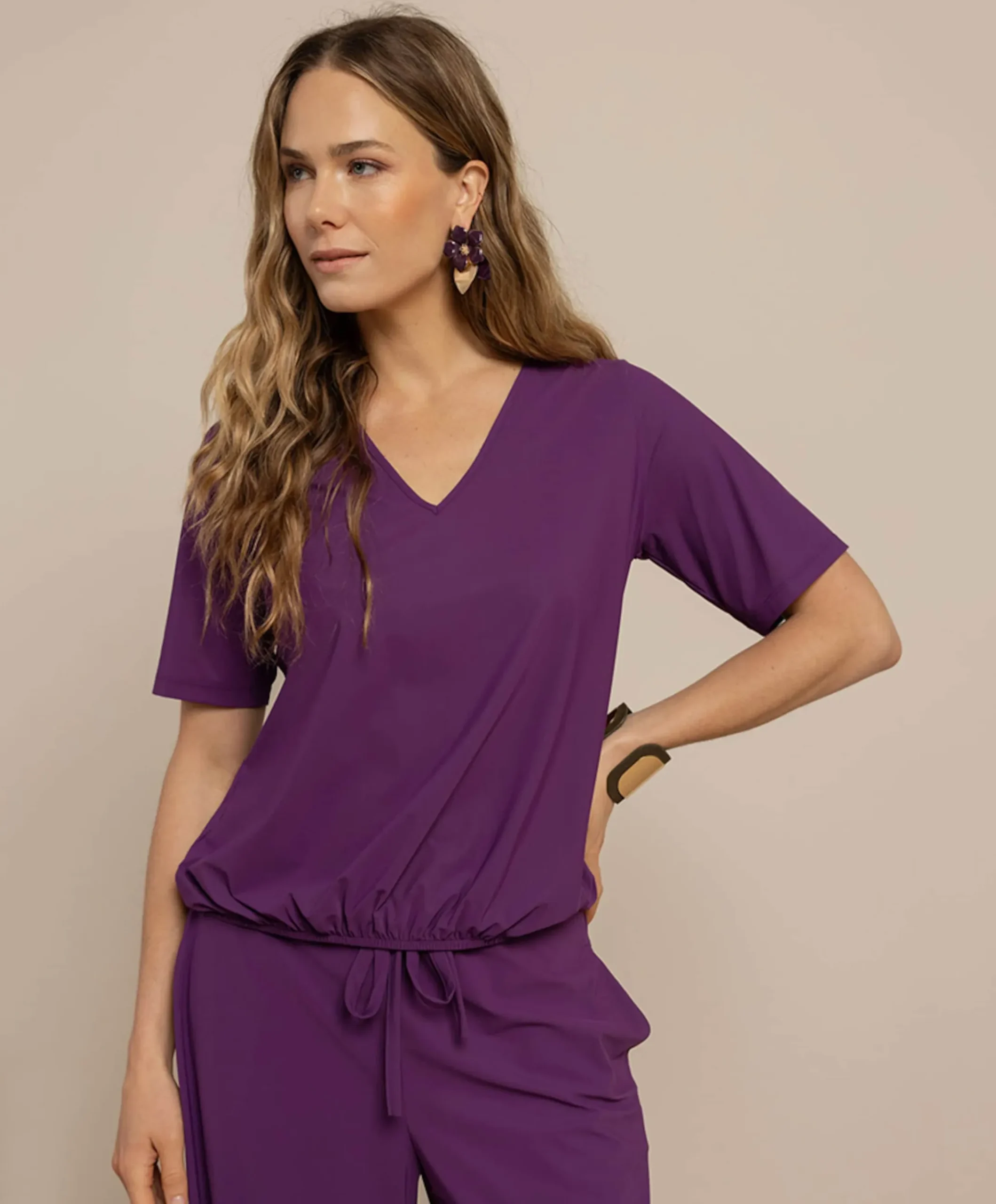 Dames T-shirt paars