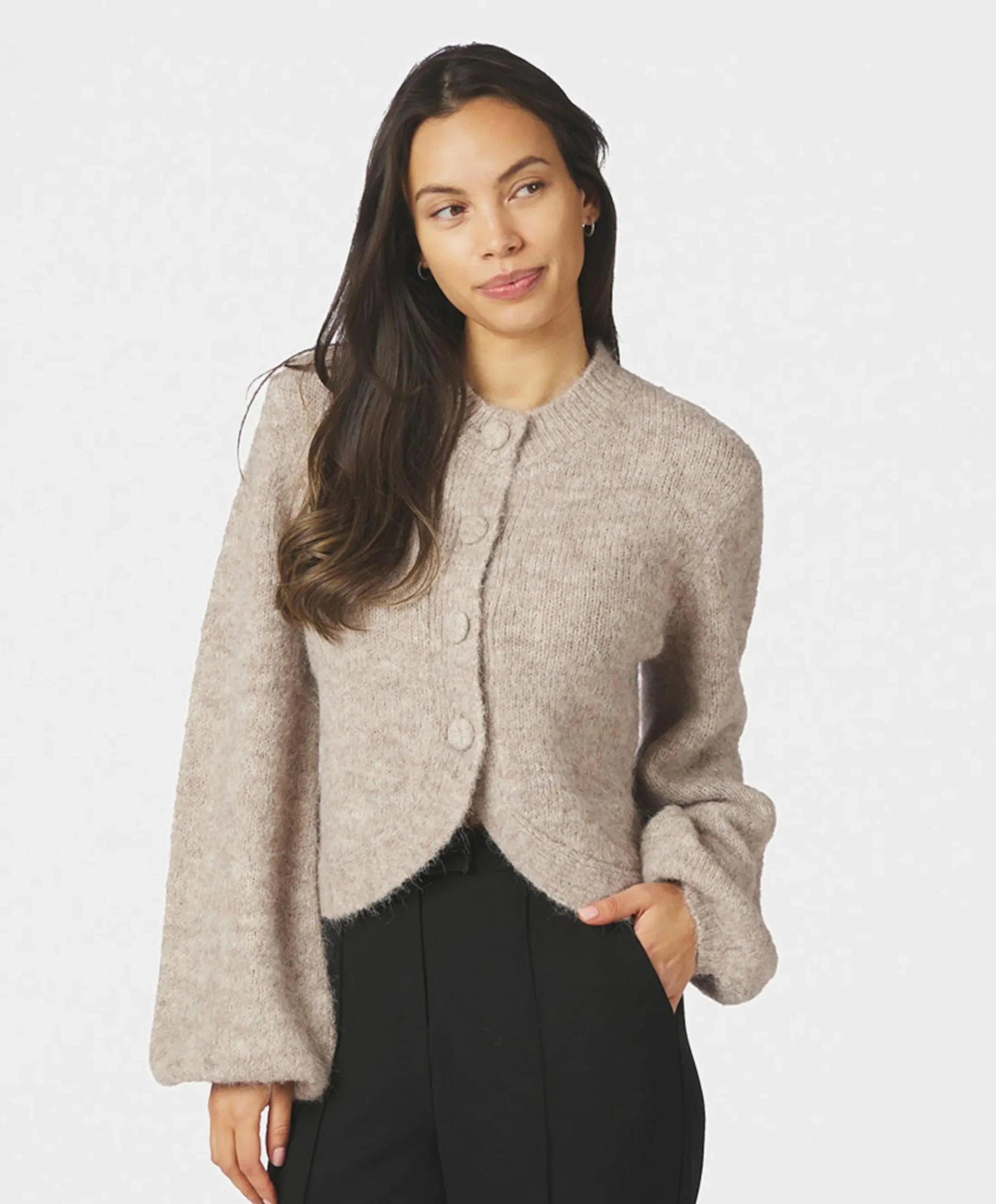 Dames vest beige