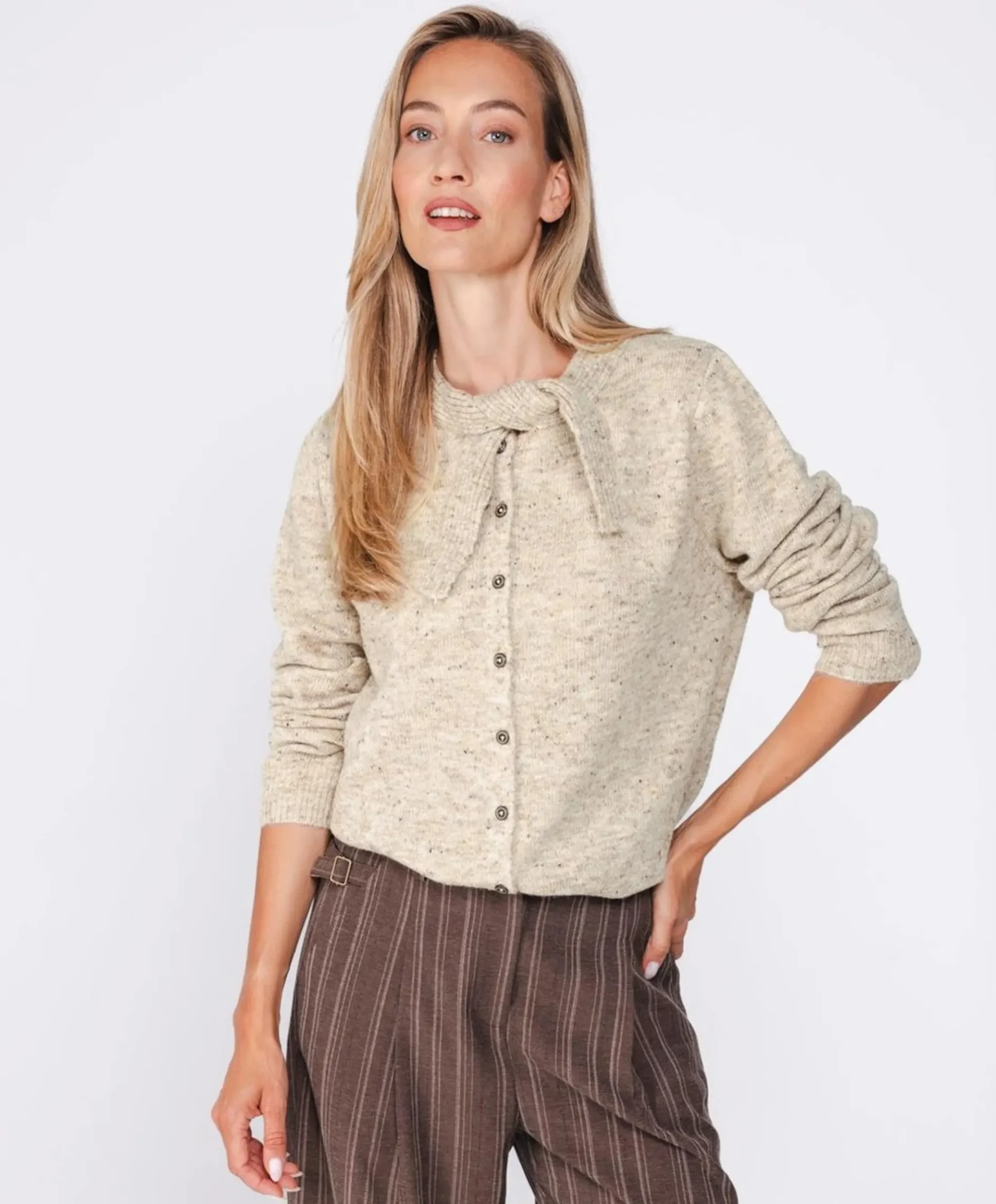 Dames vest beige