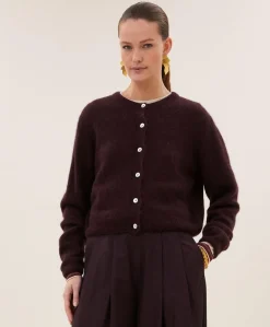 Dames vest bordeaux