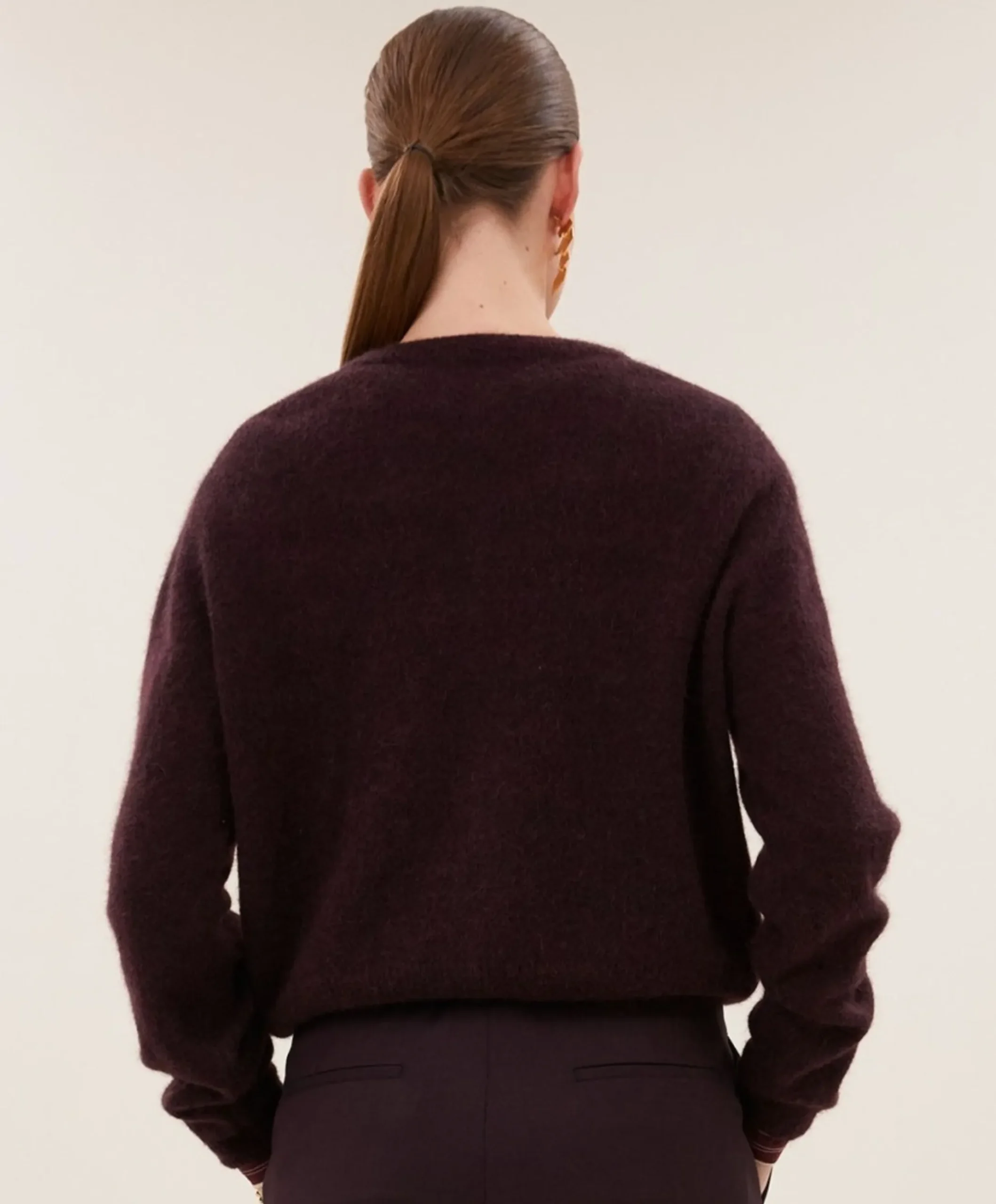 Dames vest bordeaux