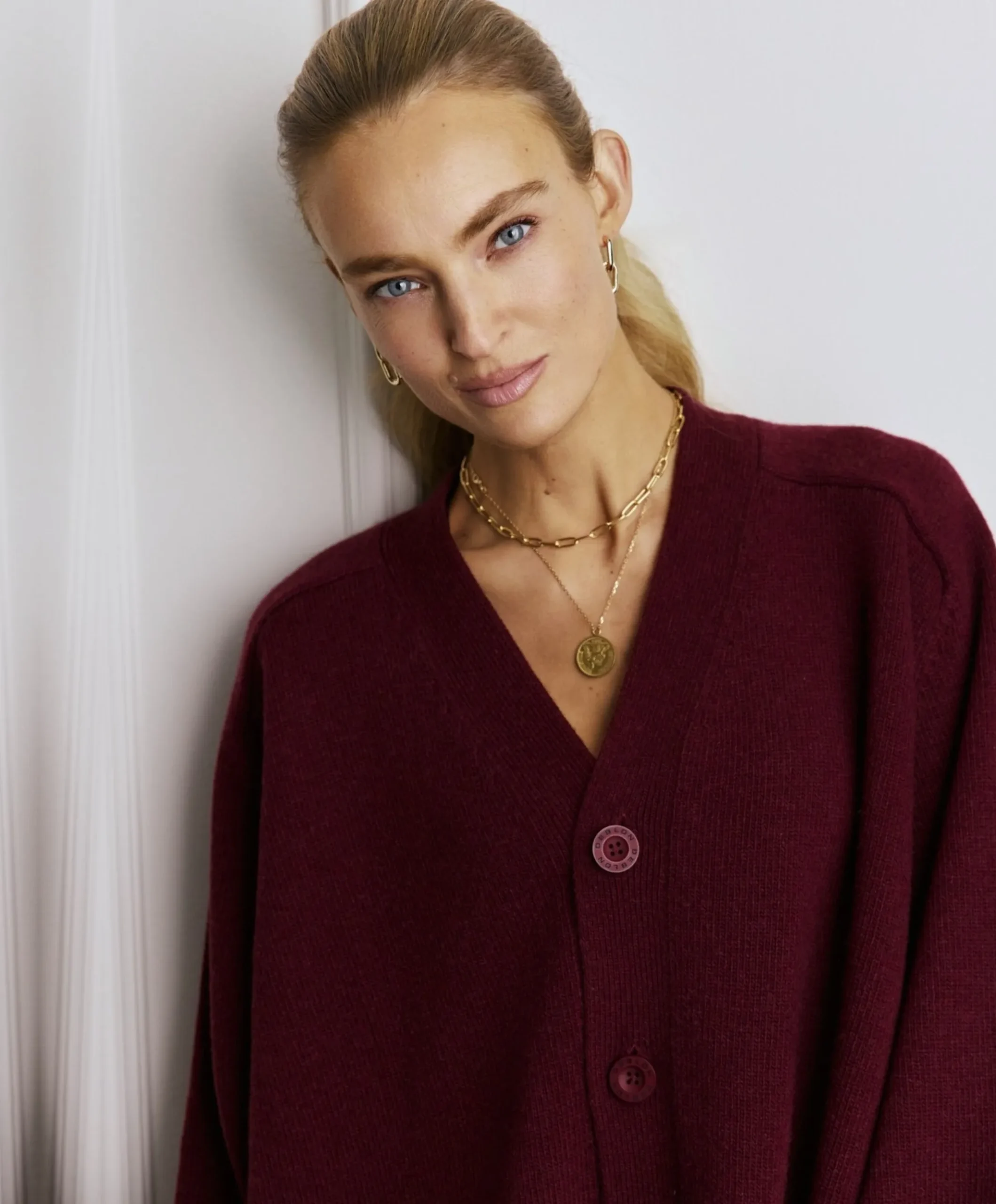 Dames vest bordeaux