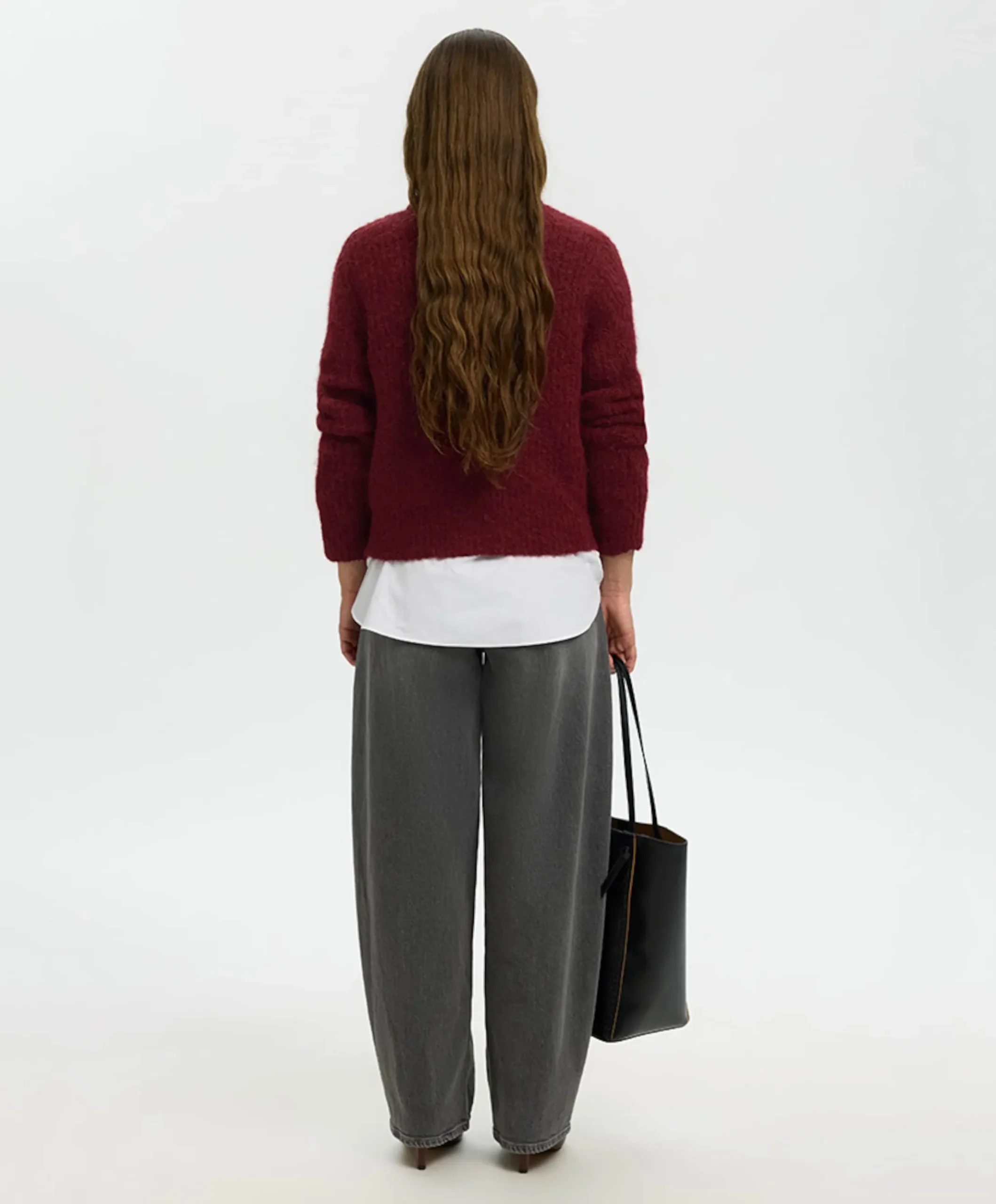 Dames vest bordeaux