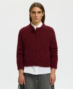 Dames vest bordeaux