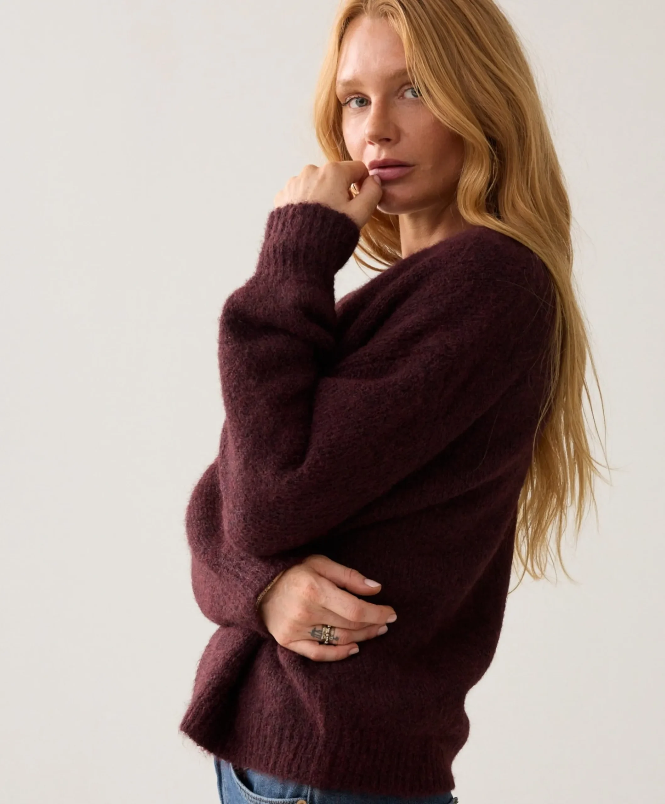 Dames vest bordeaux