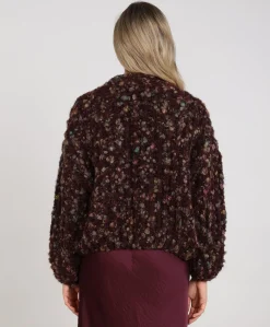 Dames vest bordeaux