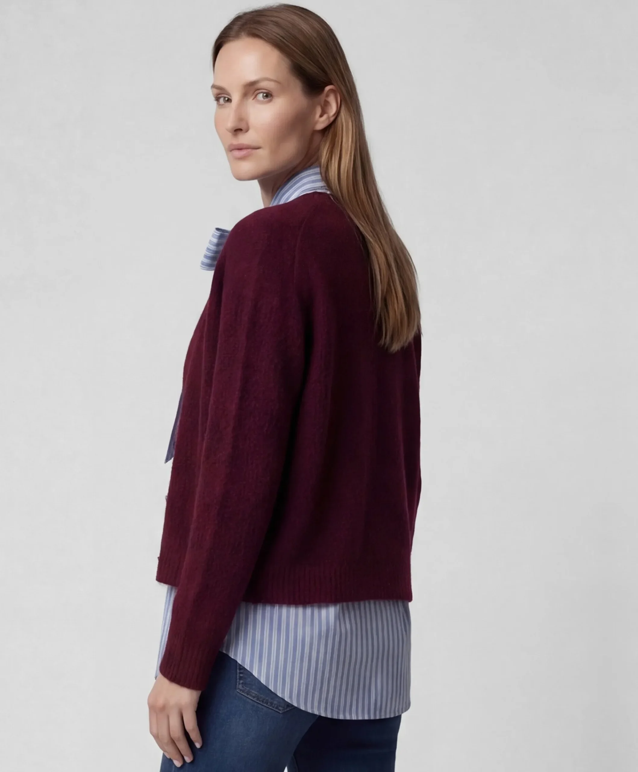 Dames vest bordeaux