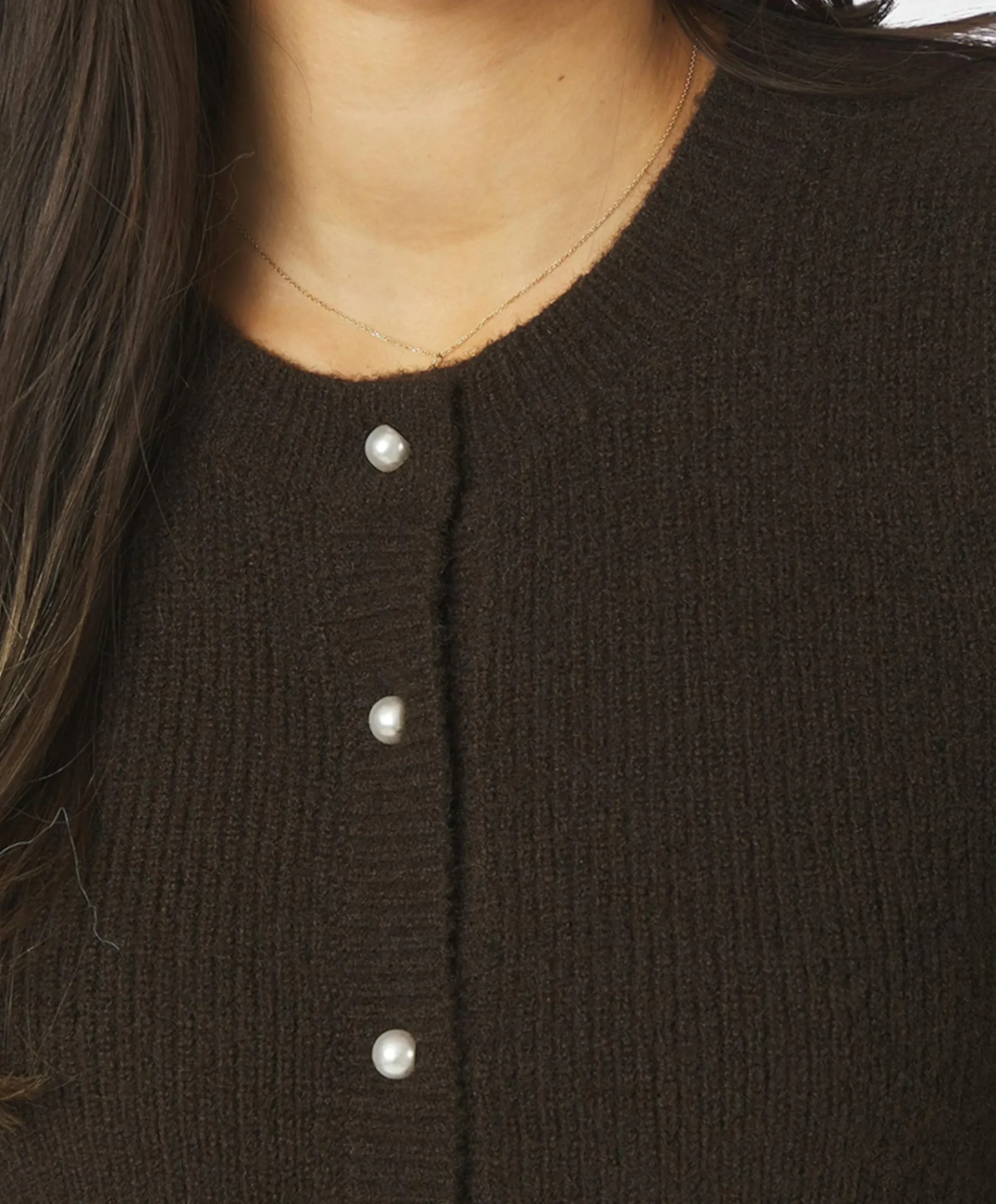 Dames vest bruin