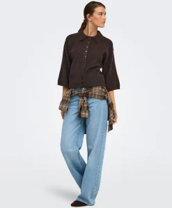 Dames vest bruin
