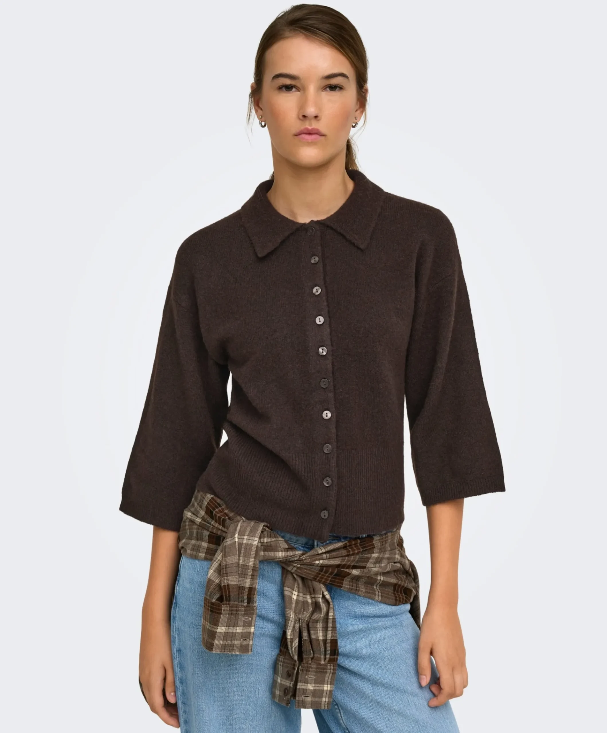 Dames vest bruin