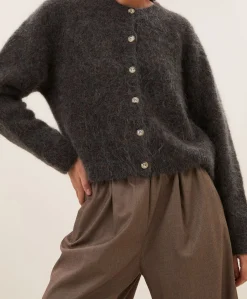 Dames vest bruin