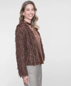 Dames vest bruin