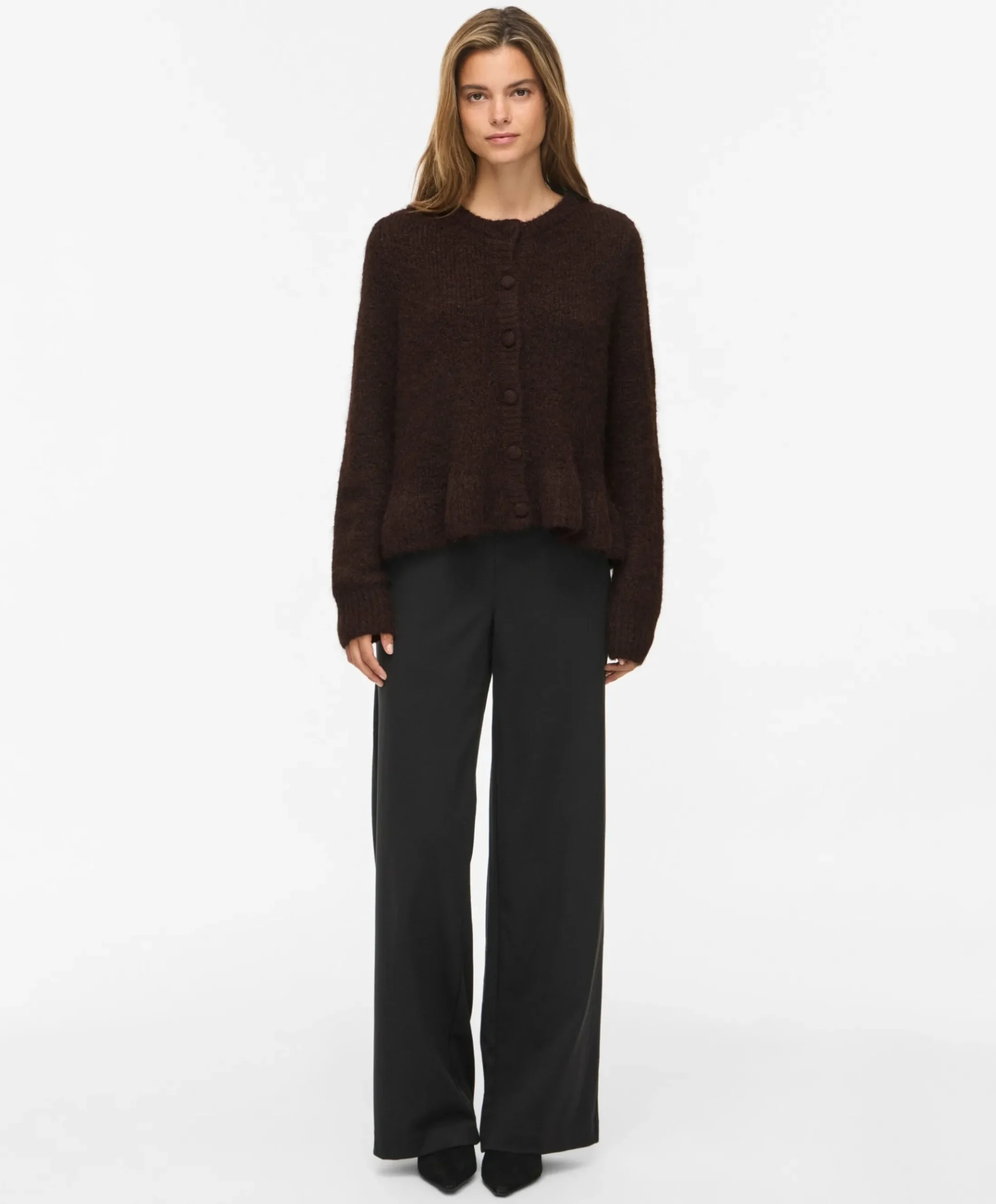 Dames vest bruin