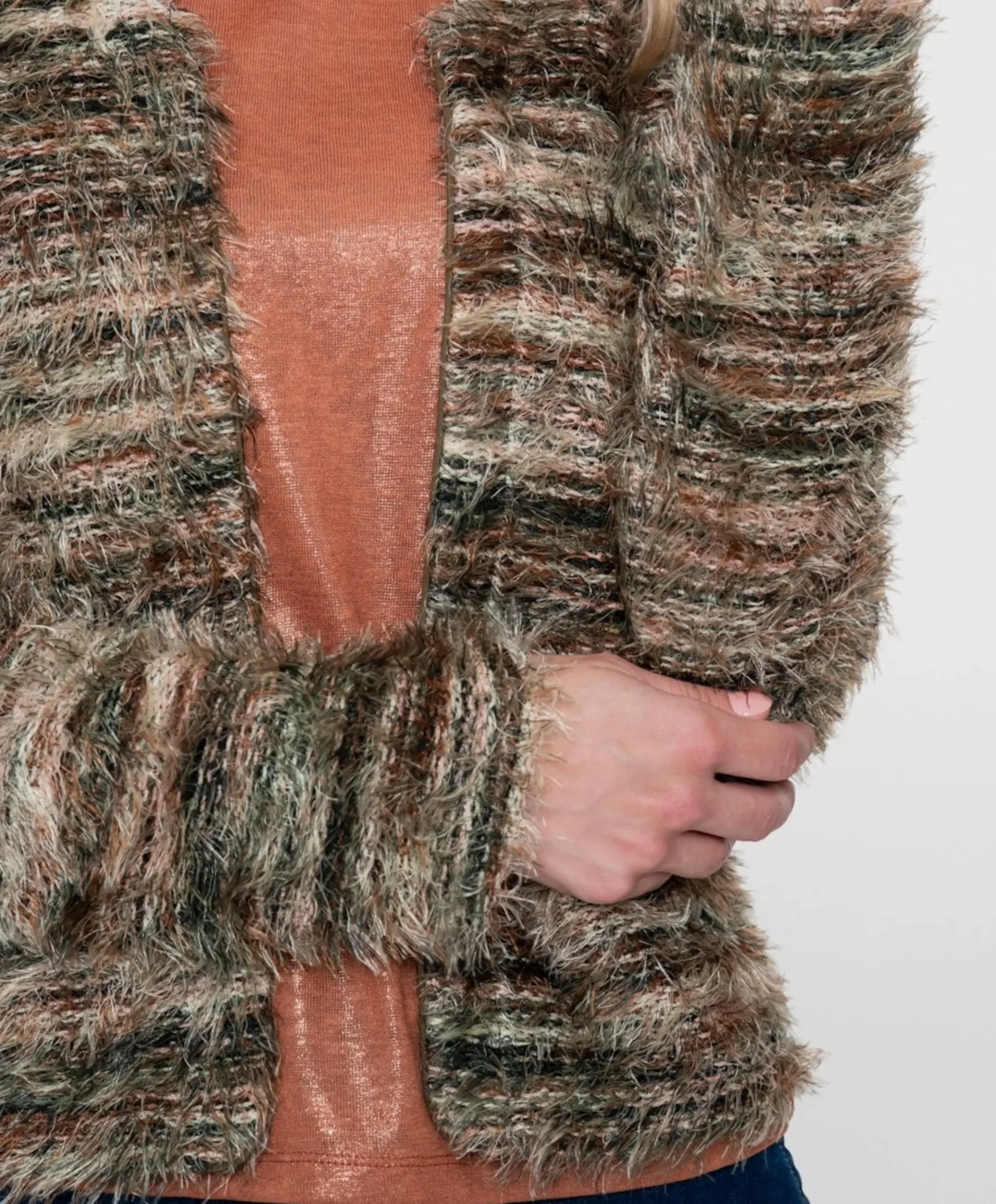 Dames vest bruin