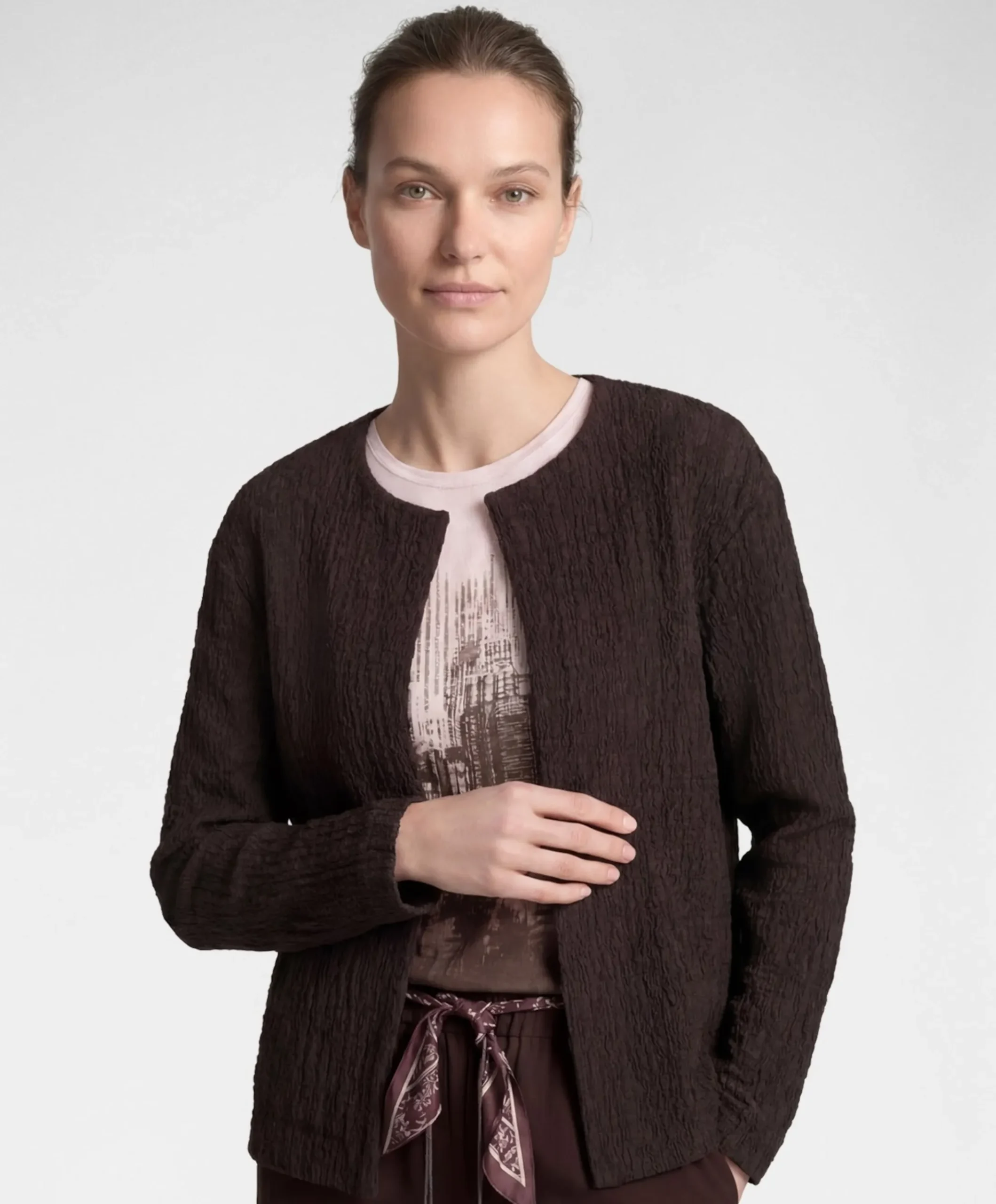 Dames vest bruin