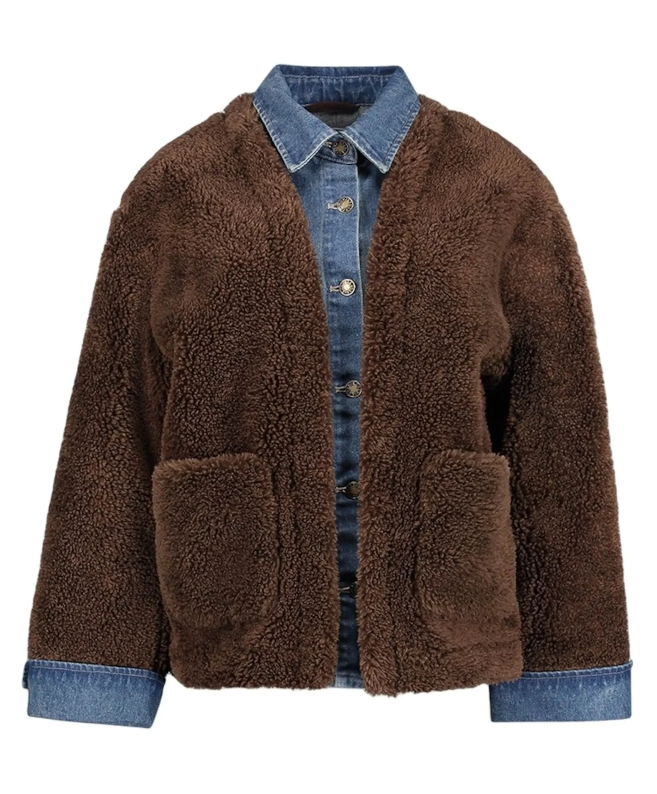 Dames vest bruin