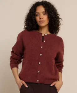 Dames vest bruin