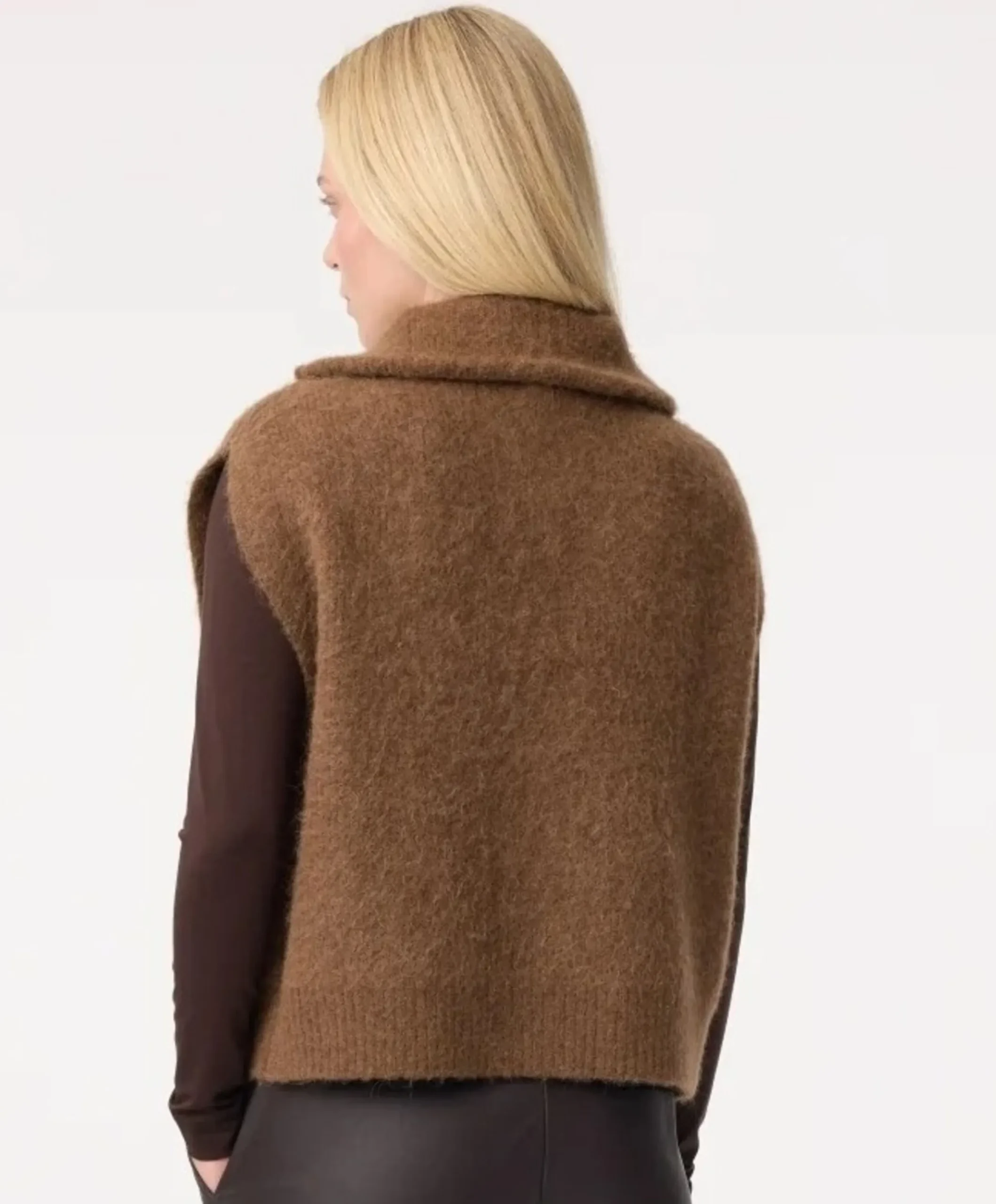 Dames vest bruin