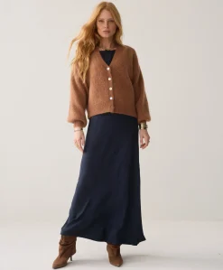 Dames vest bruin