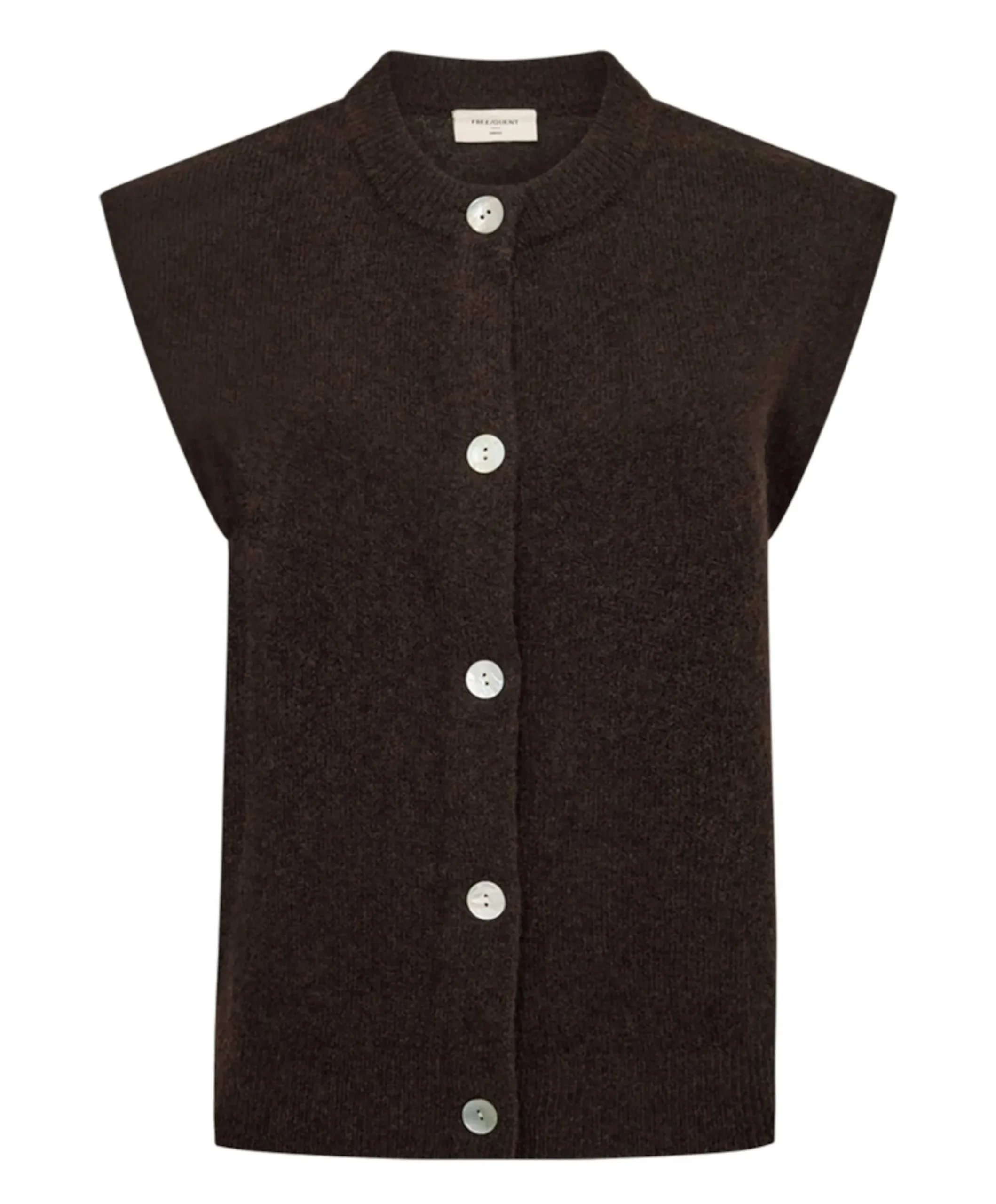 Dames vest bruin