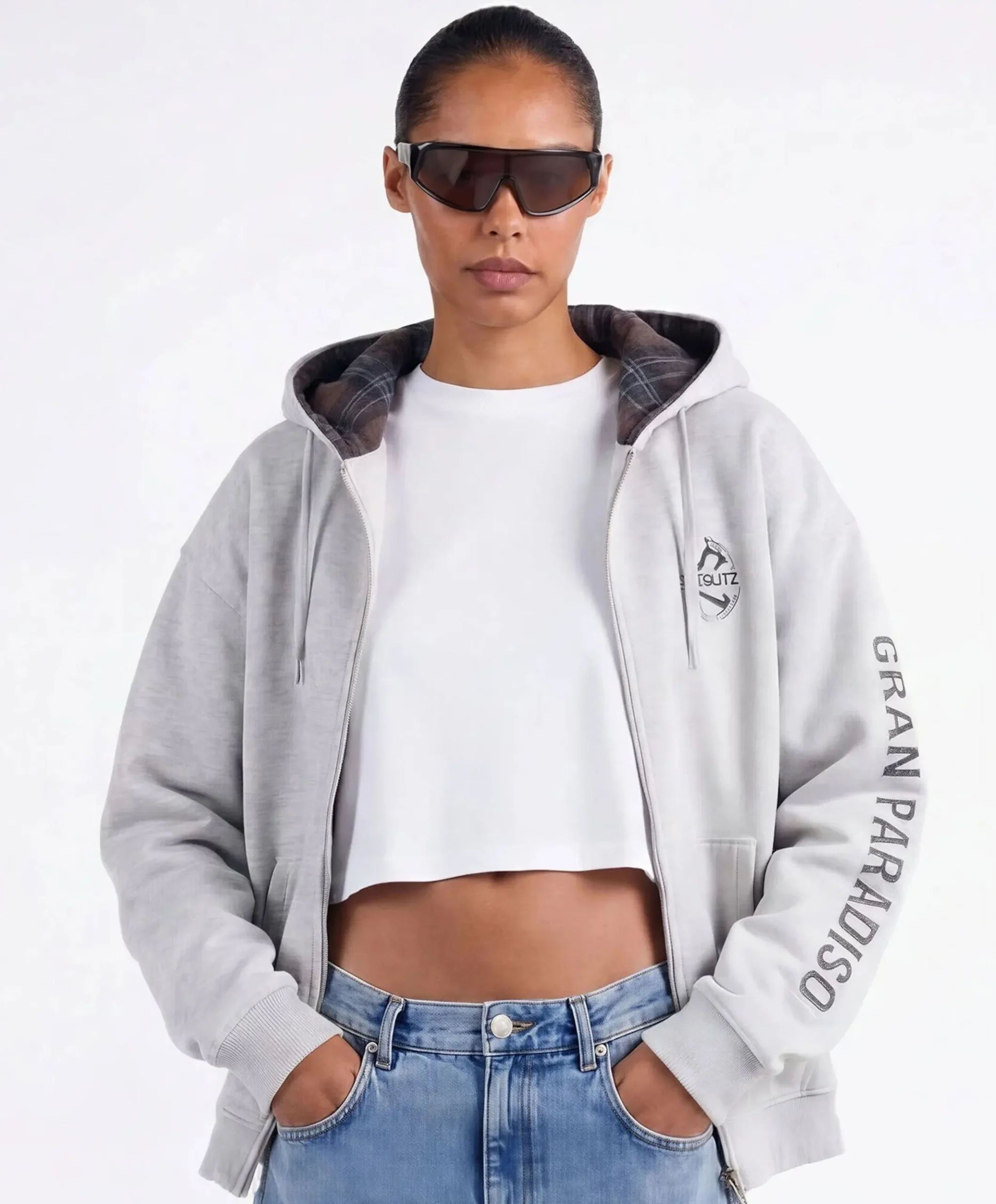 Dames vest grijs