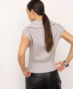 Dames vest grijs
