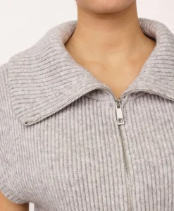 Dames vest grijs