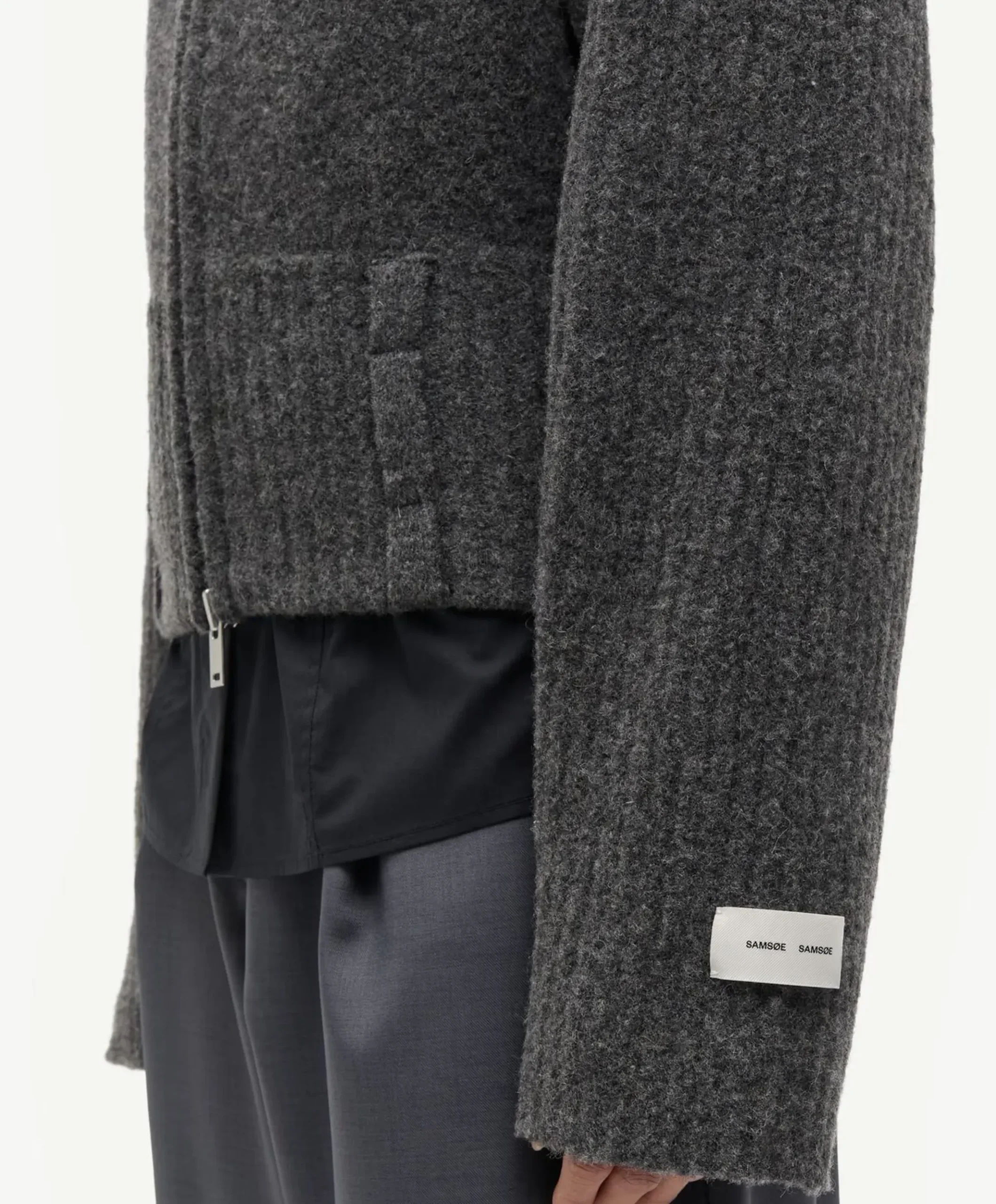 Dames vest grijs